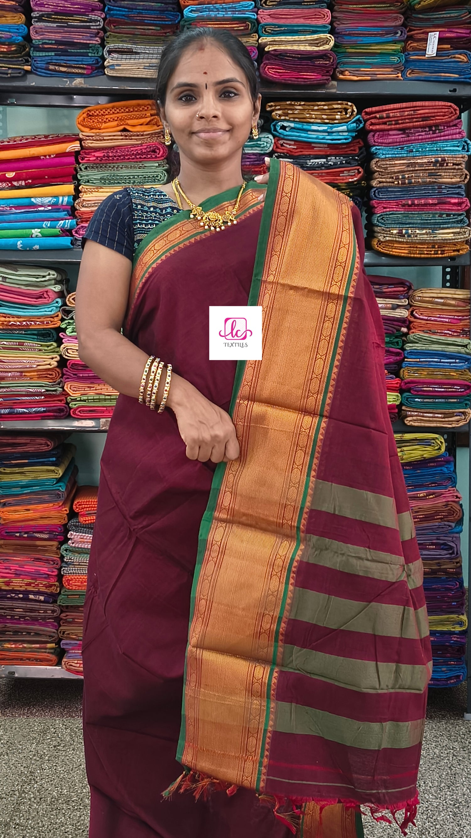 Narayanapet cotton Plain Maroon 
