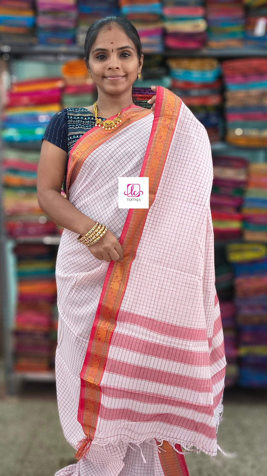 Narayanapet cotton checks White