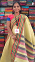 Narayanapet cotton stripes Pastel yellow