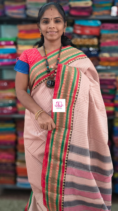 Narayanapet cotton stripes Tussar 