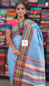 Narayanapet cotton stripes Pastal blue 