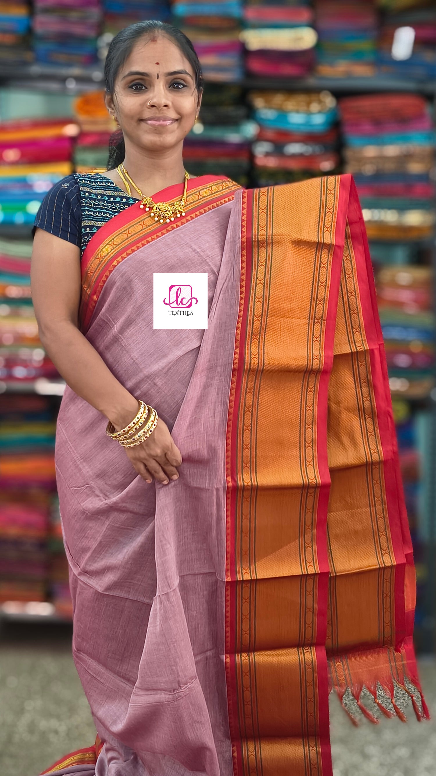 Narayanapet cotton Plain Pastal pink 