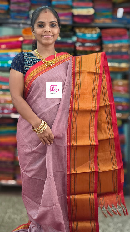 Narayanapet cotton Plain Pastal pink 