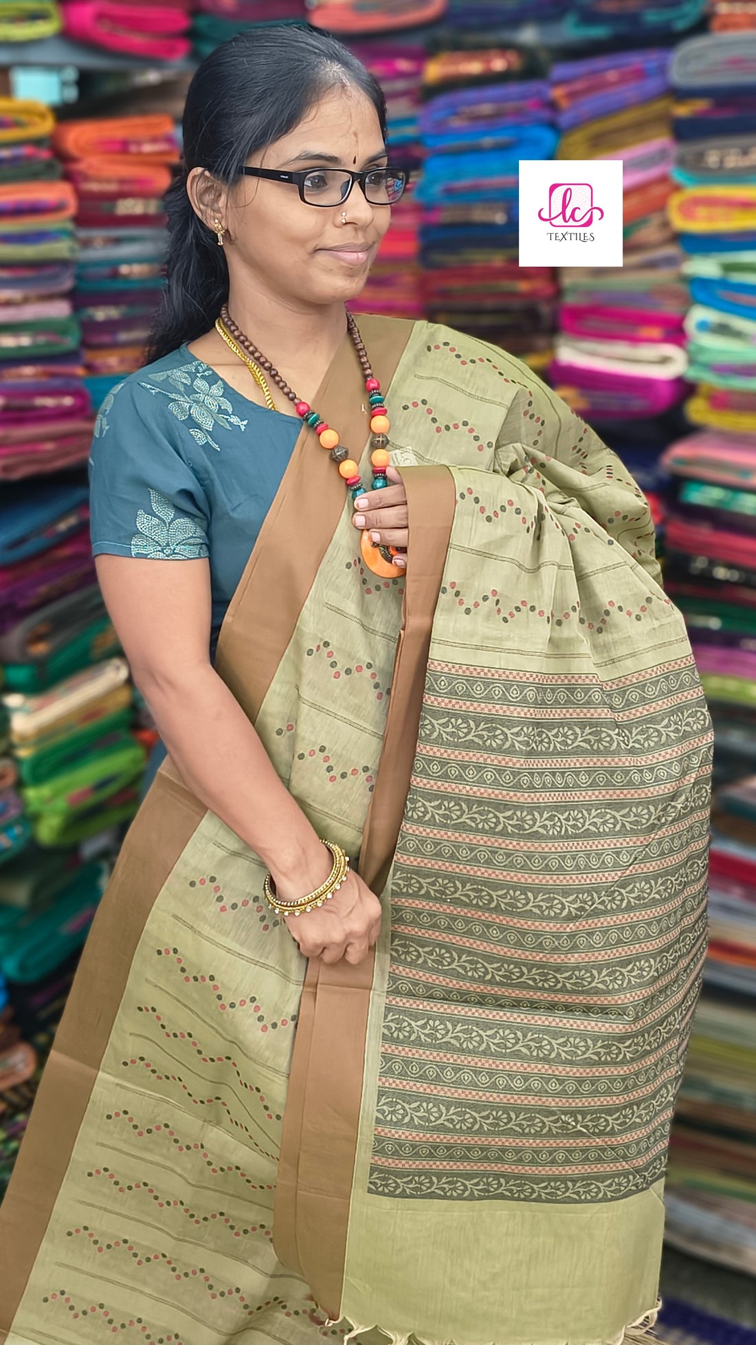Negamam Cotton Saree Elachi green