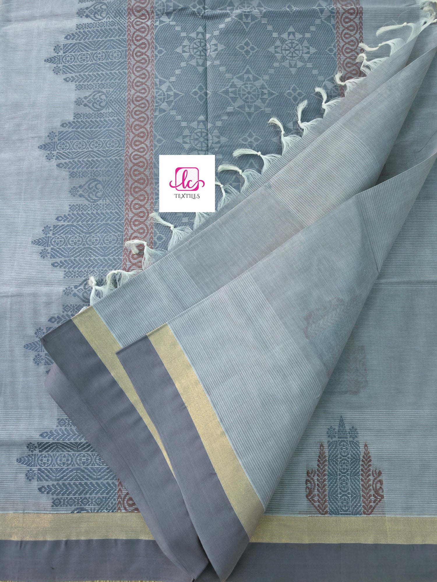 Negamam Cotton Saree Grey