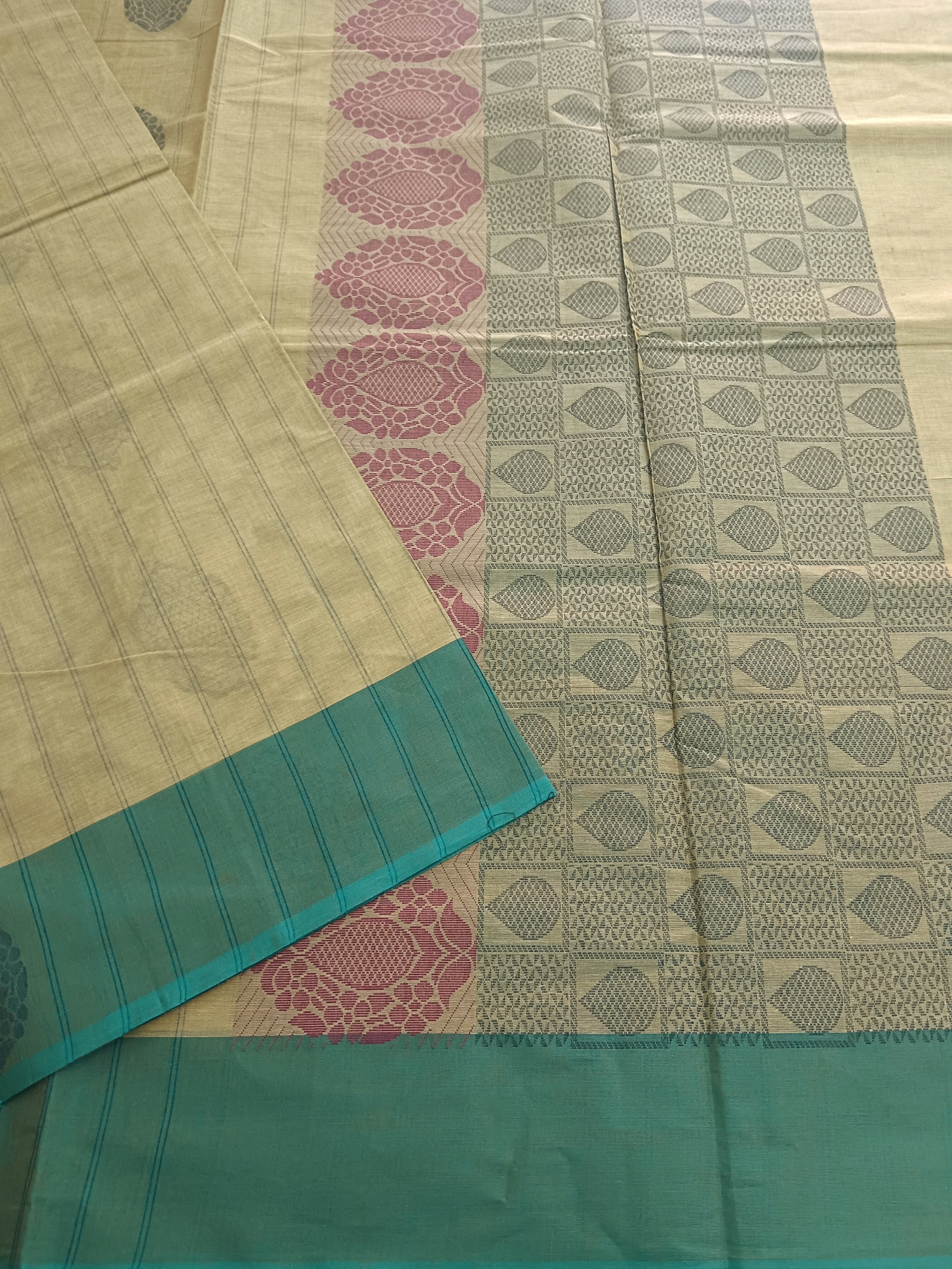 Negamam Cotton Saree Dark Tussar 