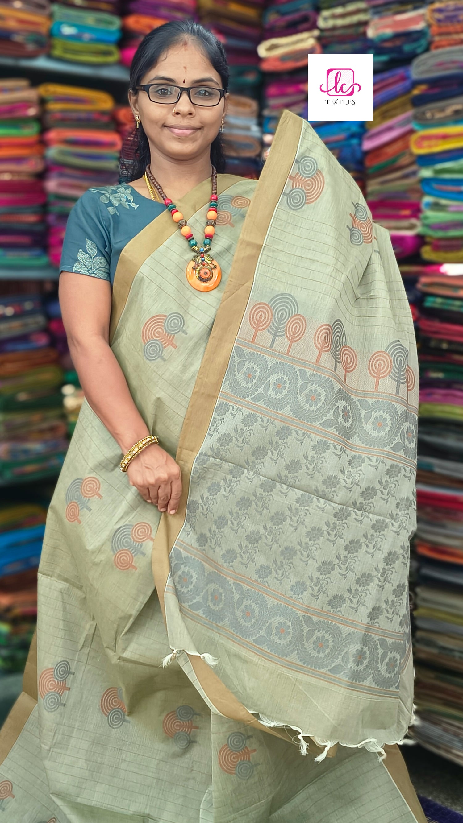 Negamam Cotton Saree Pastel green  