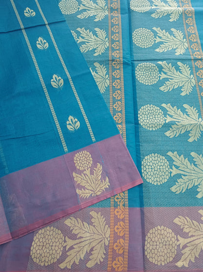 Negamam Cotton Saree Blue