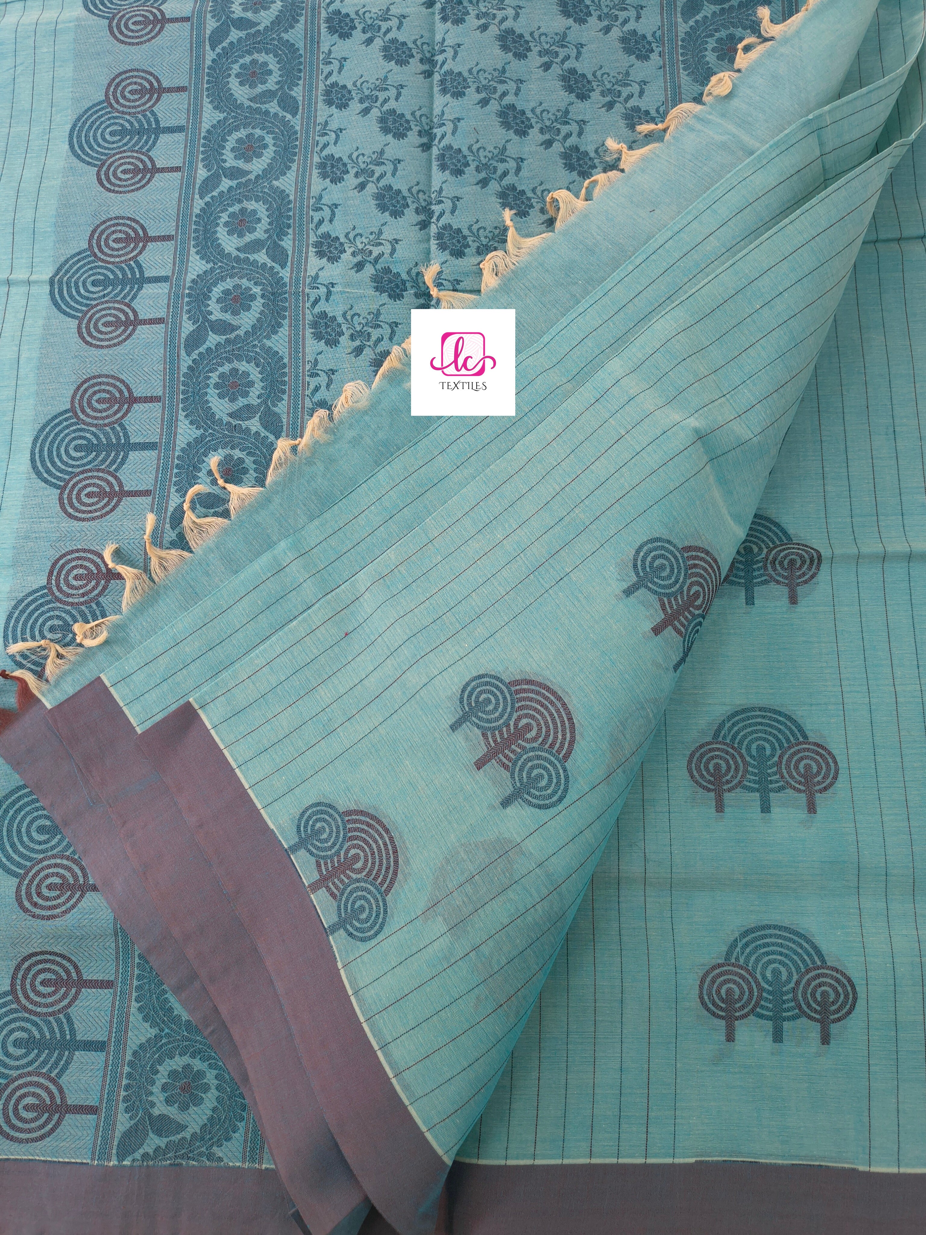 Negamam Cotton Saree Pastel Blue