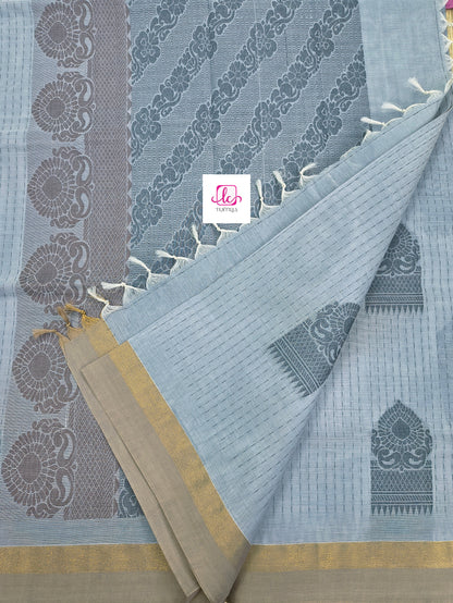 Negamam Cotton Saree Grey 
