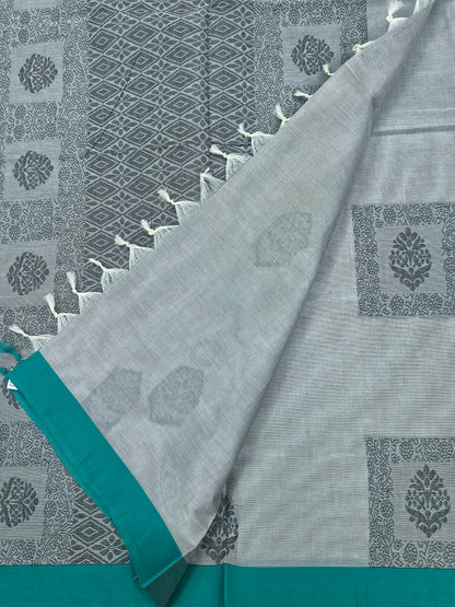 Negamam Cotton Saree  grey