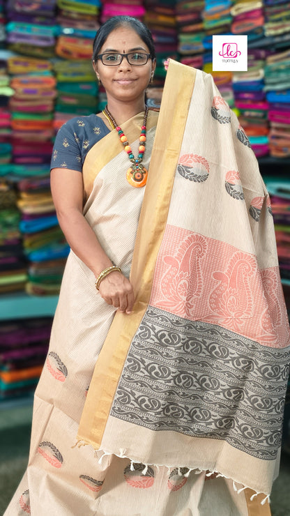 Negamam Cotton Saree Tussar 