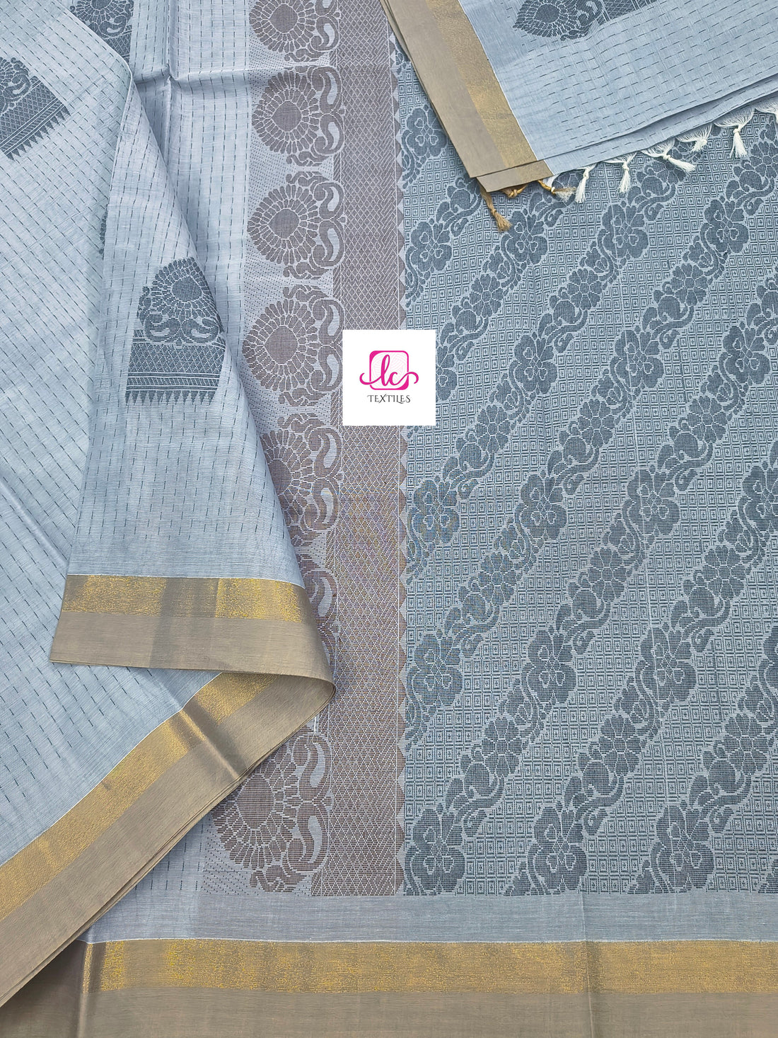 Negamam Cotton Saree Grey 