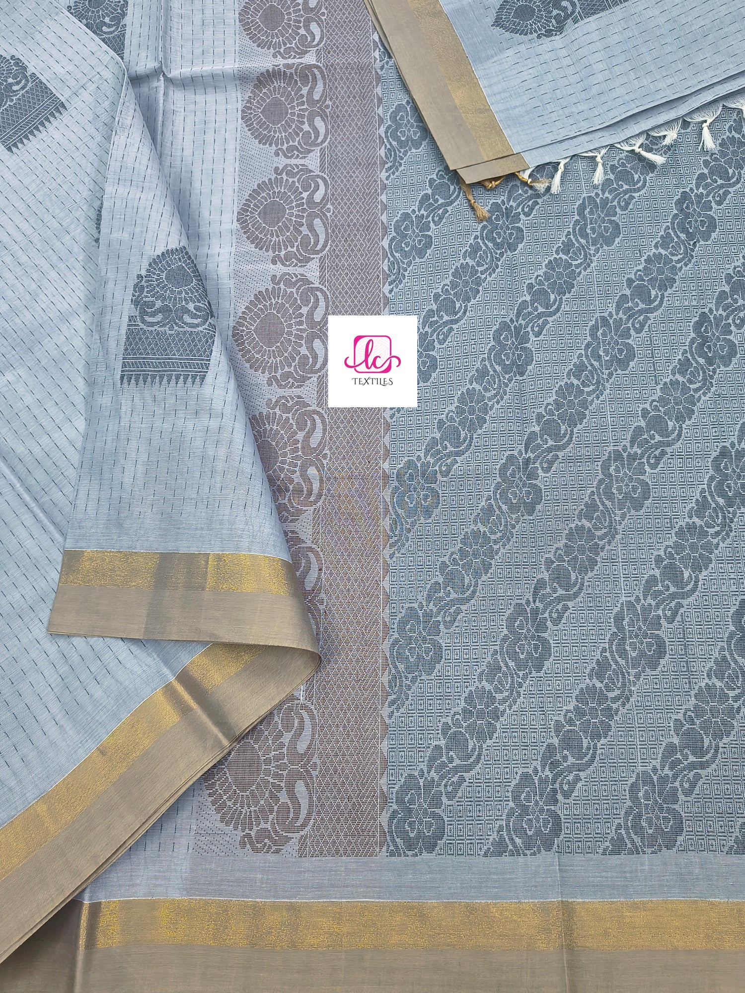 Negamam Cotton Saree Grey 
