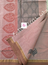 Negamam Cotton Saree Muted Salmon Pink