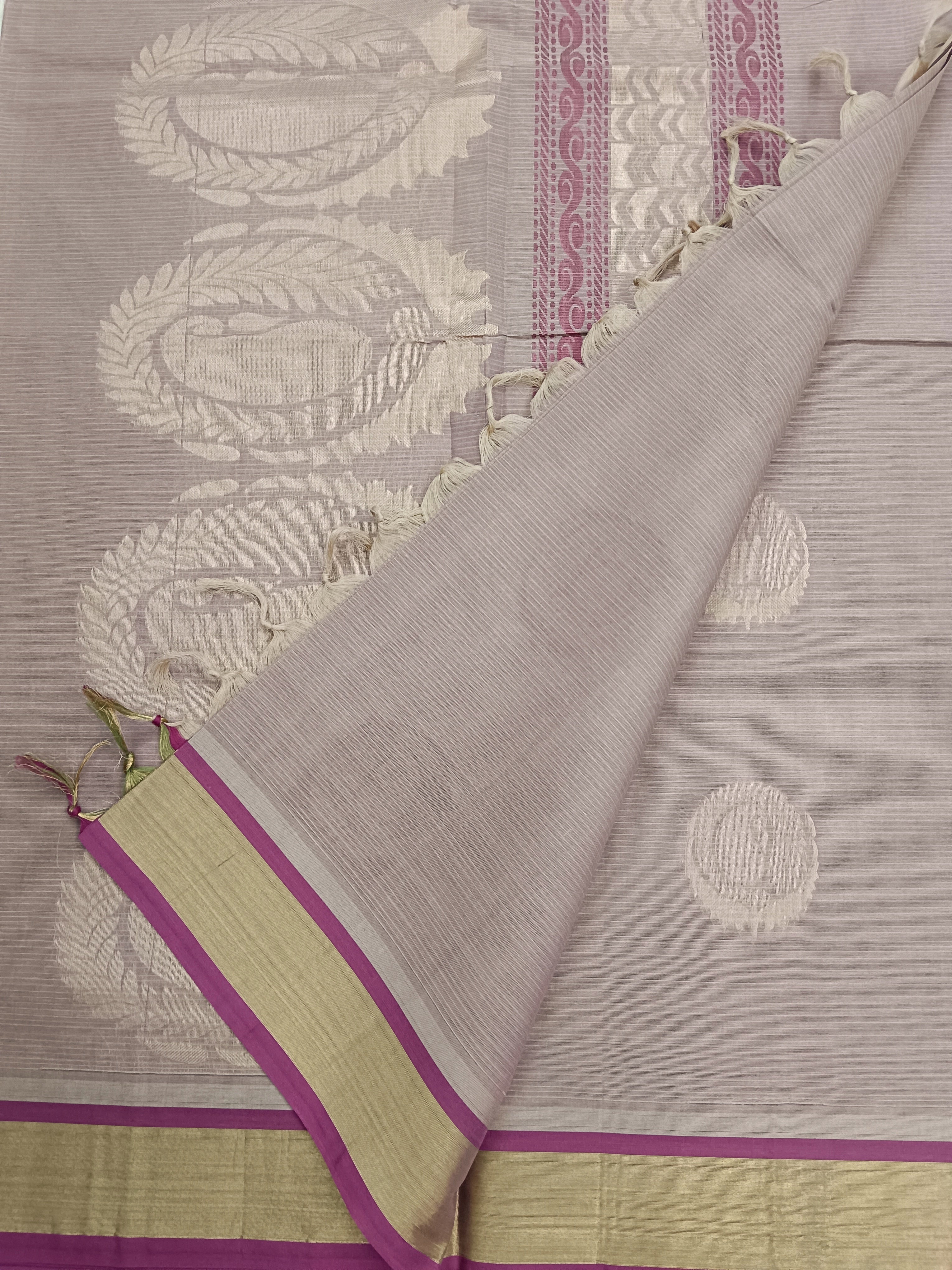 Negamam Cotton Saree Choclate Beige