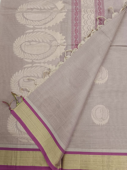 Negamam Cotton Saree Choclate Beige
