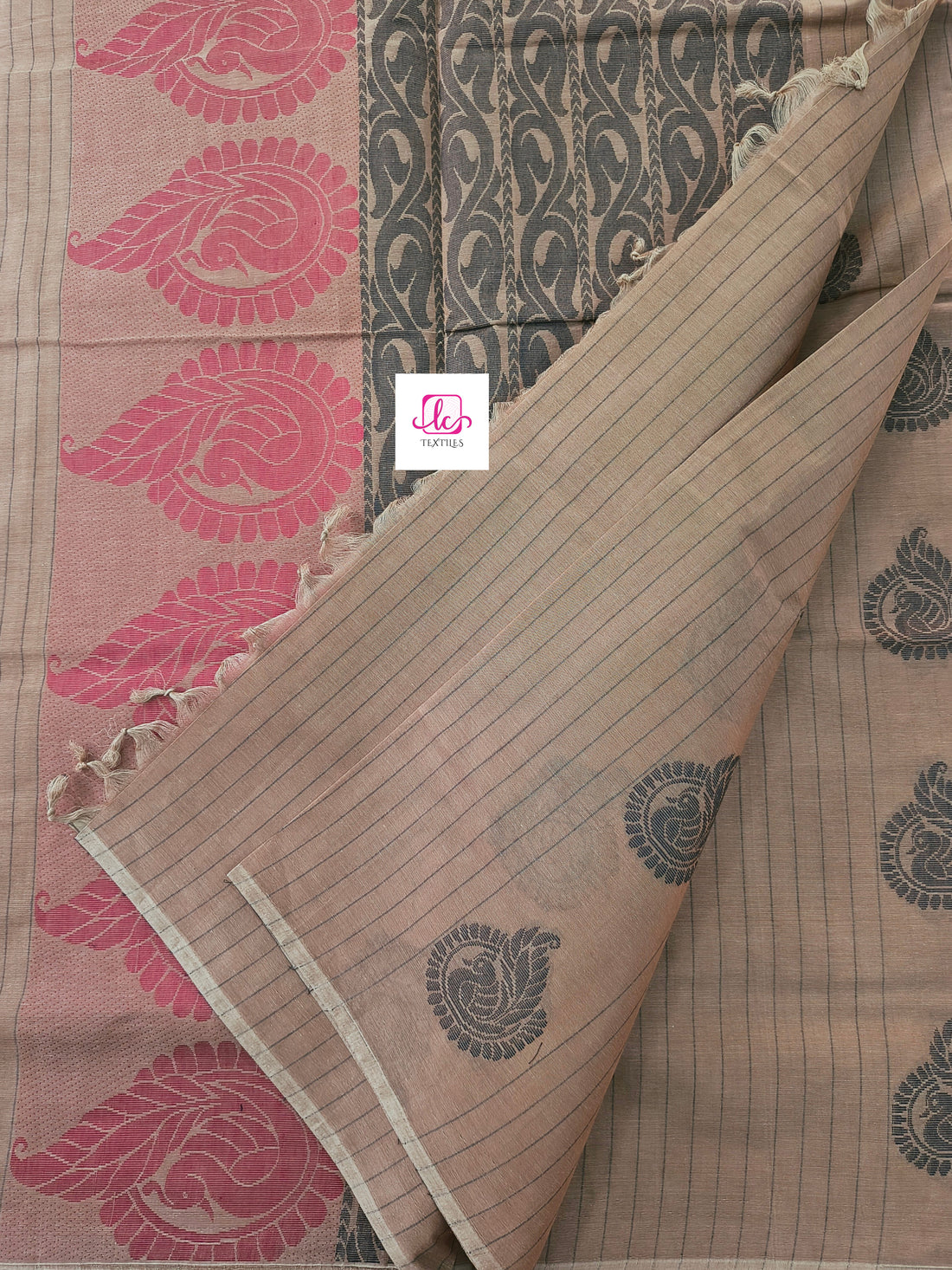Negamam Cotton Saree Pastal brown