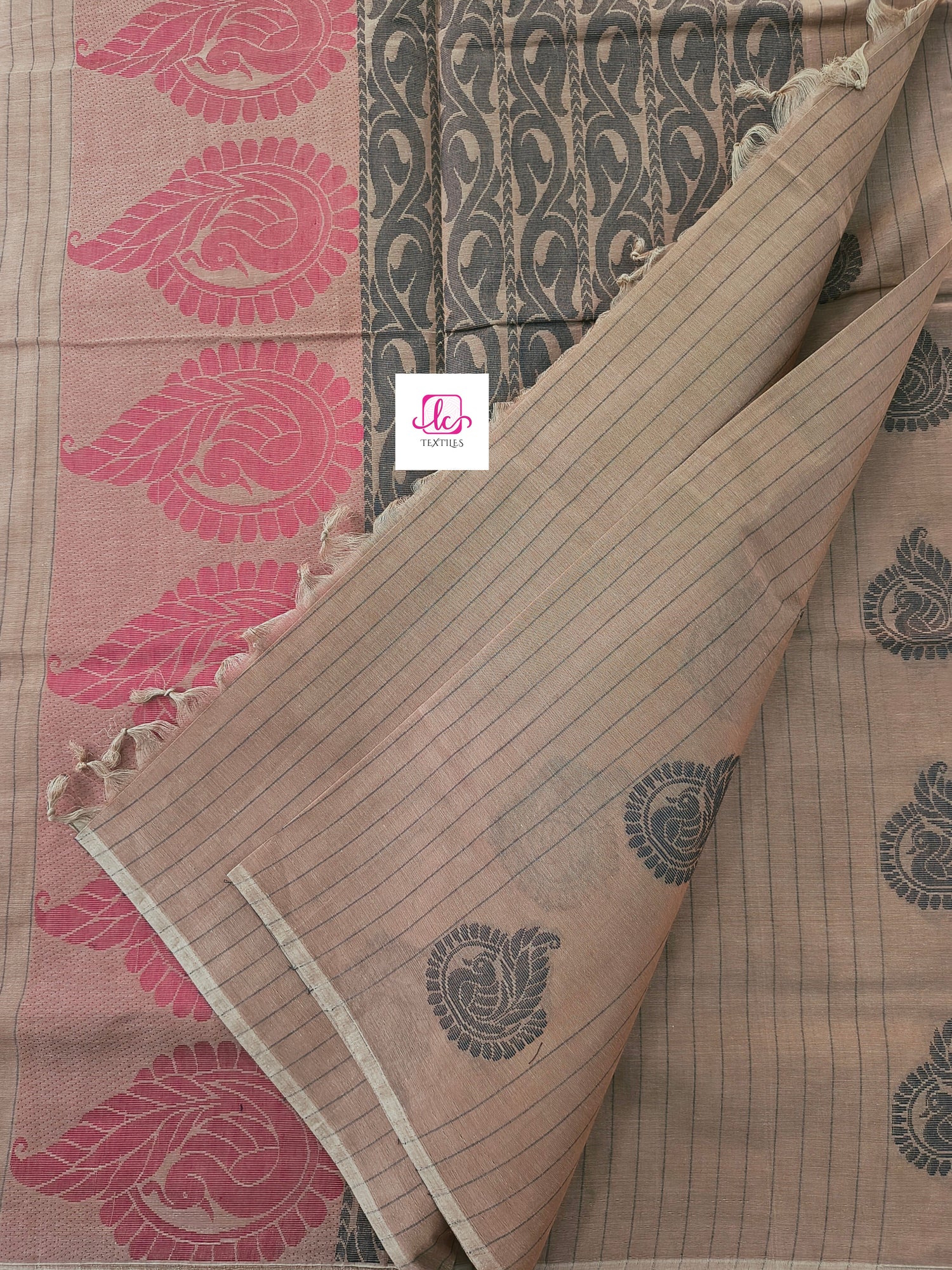 Negamam Cotton Saree Pastal brown