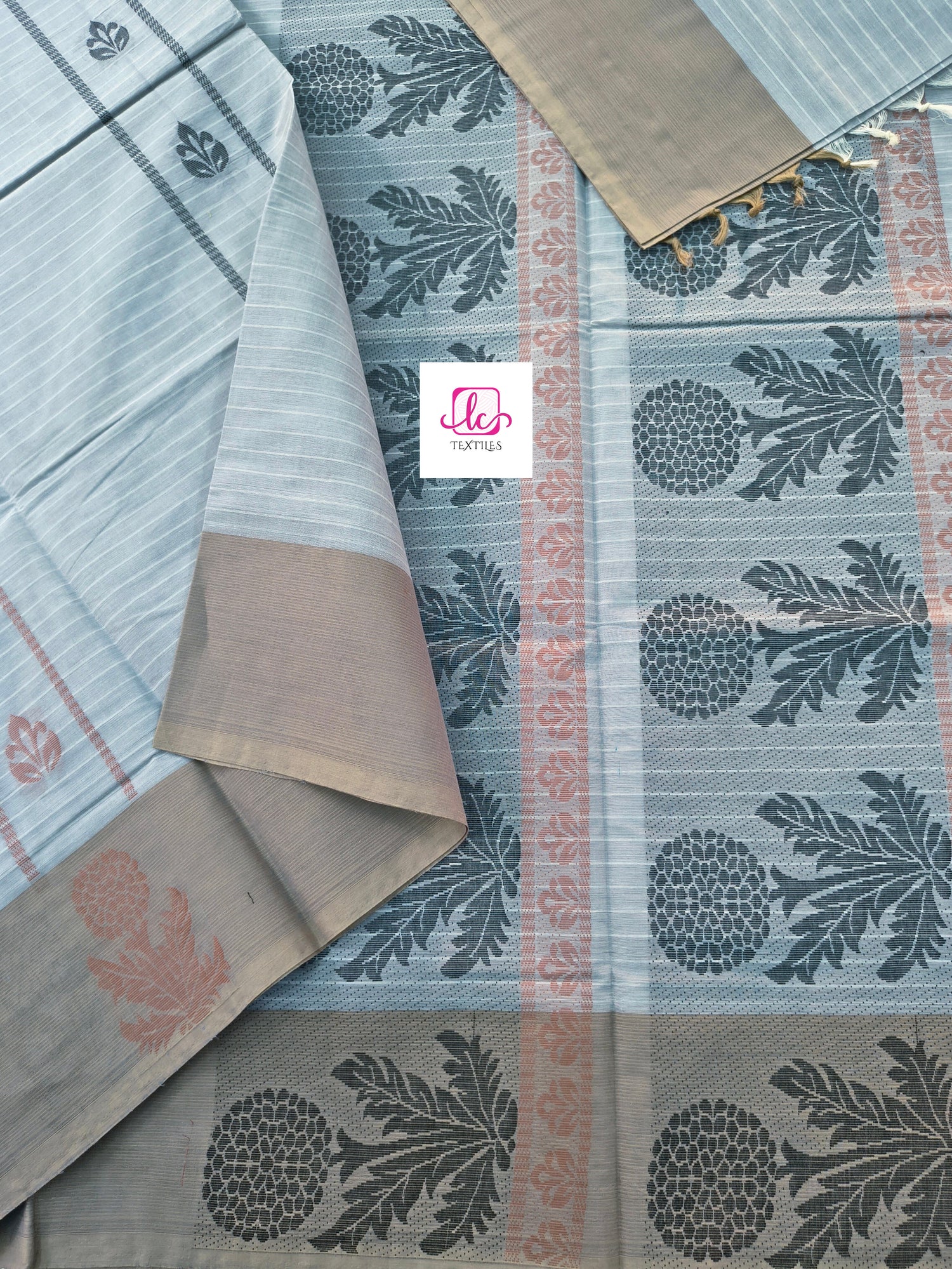 Negamam Cotton Saree Pastal ice blue