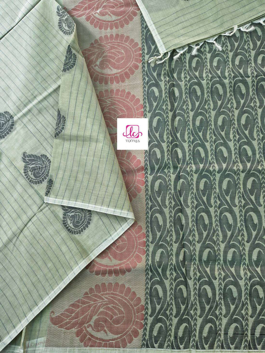 Negamam Cotton Saree Sage green