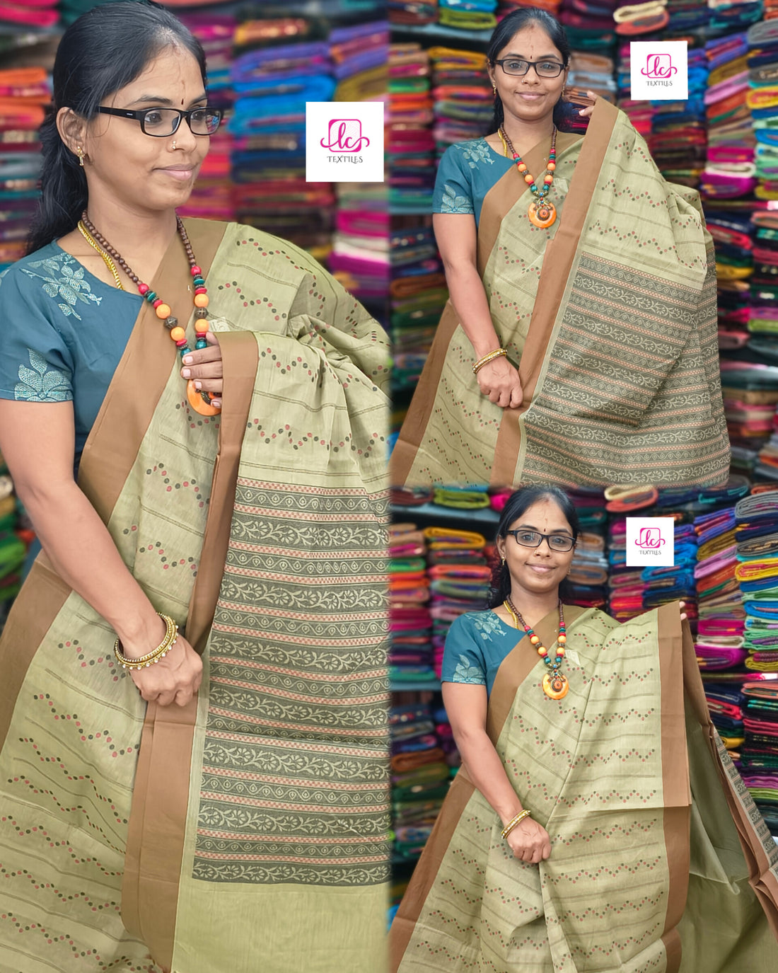 Negamam Cotton Saree Elachi green