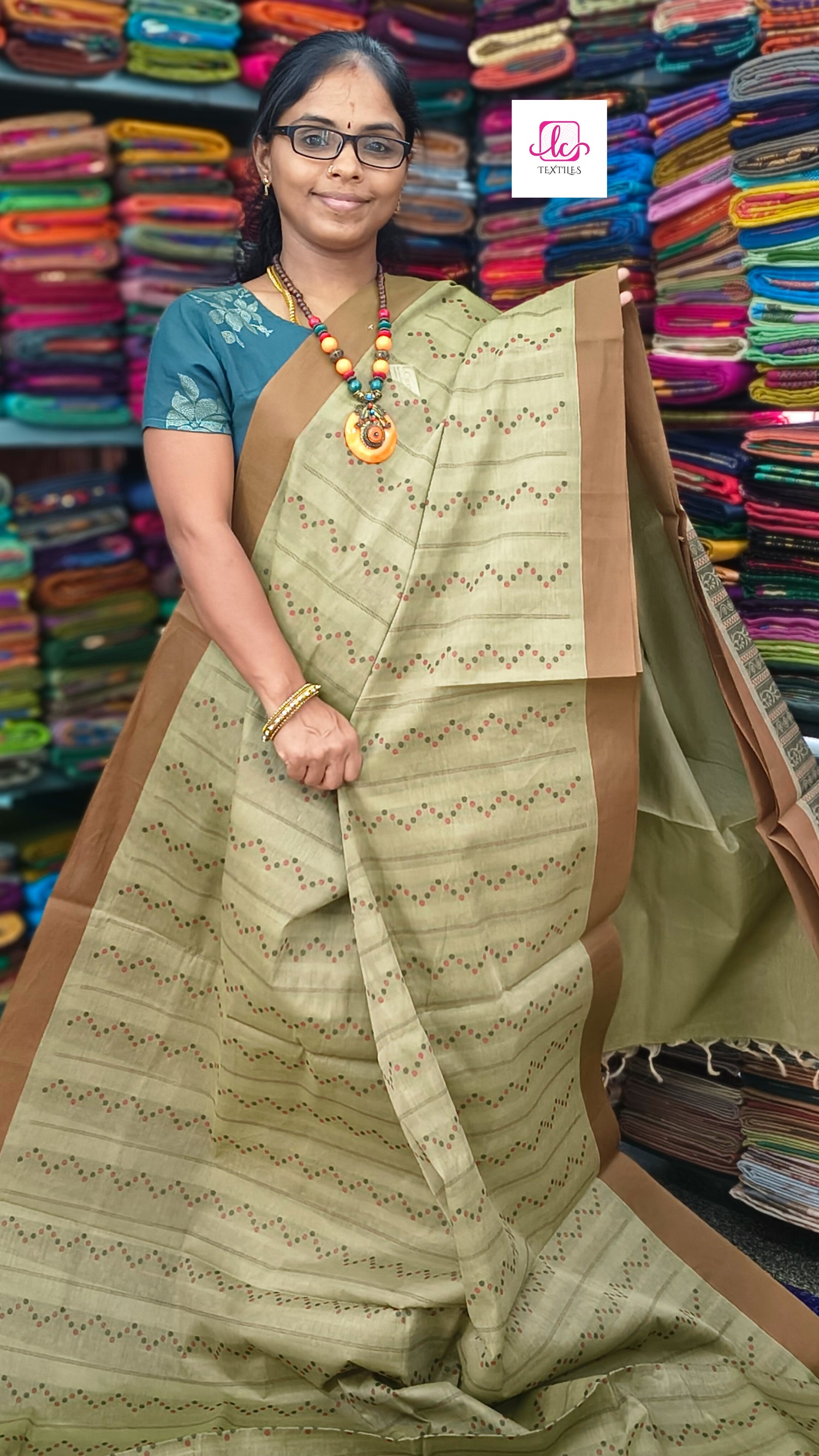 Negamam Cotton Saree Elachi green