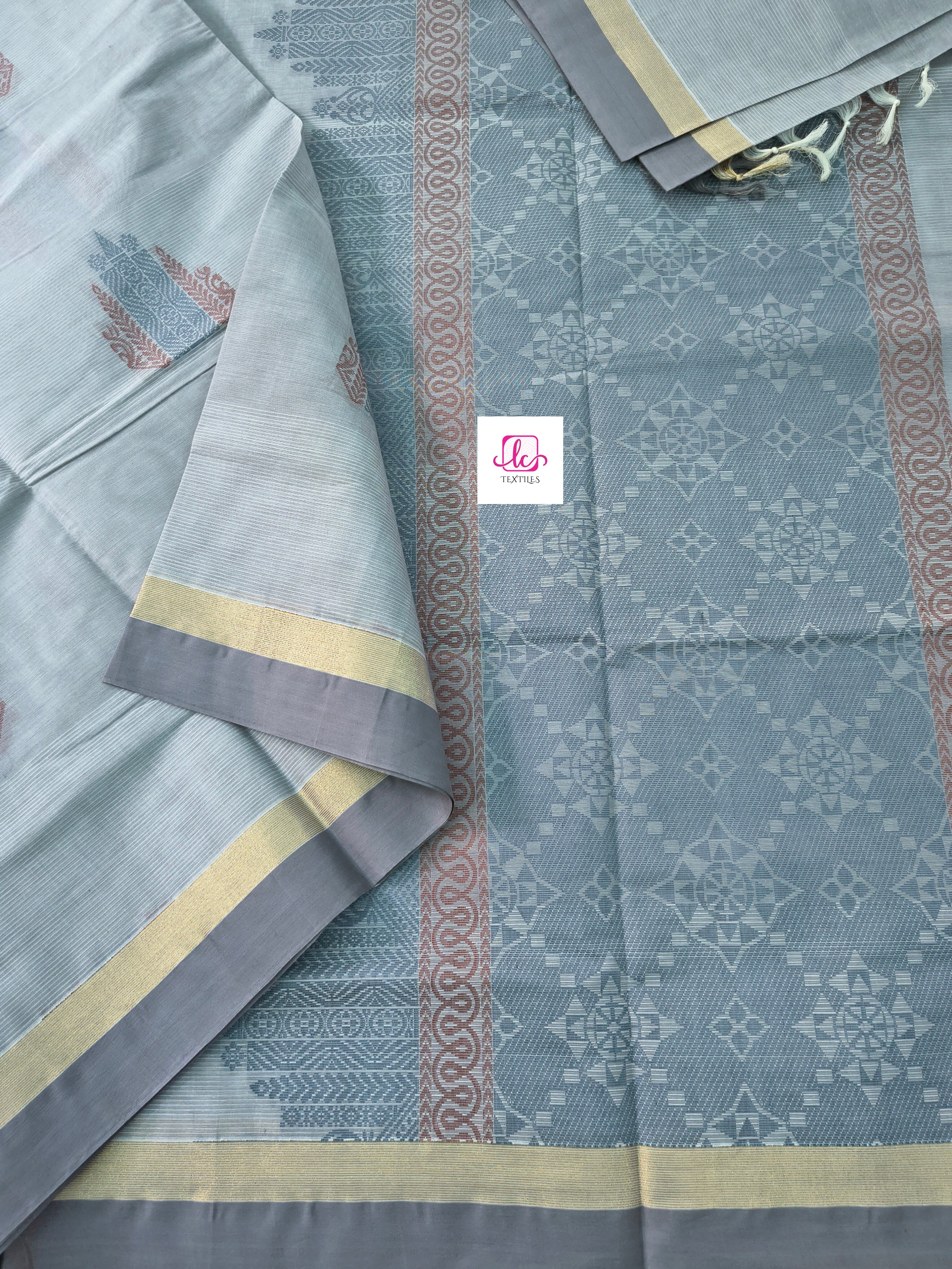 Negamam Cotton Saree Grey