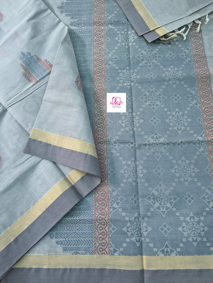 Negamam Cotton Saree Grey