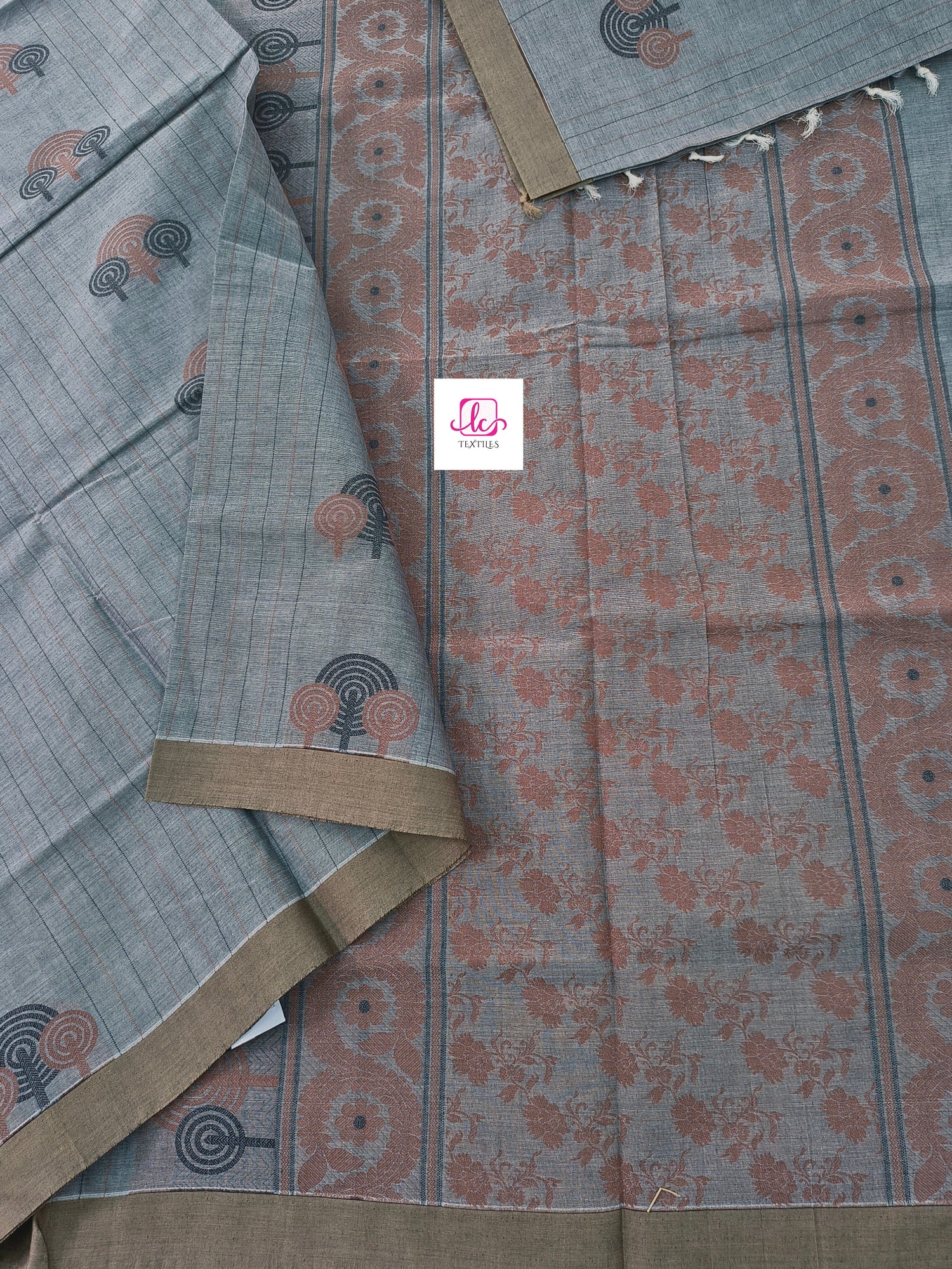 Negamam Cotton Saree Grey