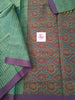 Negamam Cotton Saree - Mustard yellow mixed blue dual tone- NC49