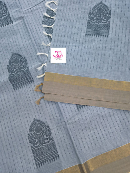 Negamam Cotton Saree Grey 