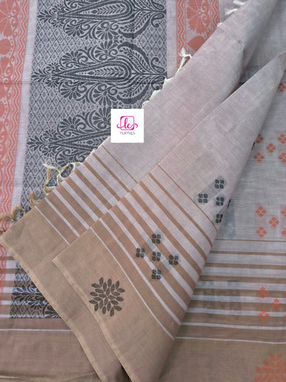 Negamam Cotton Saree Pastal maroon 