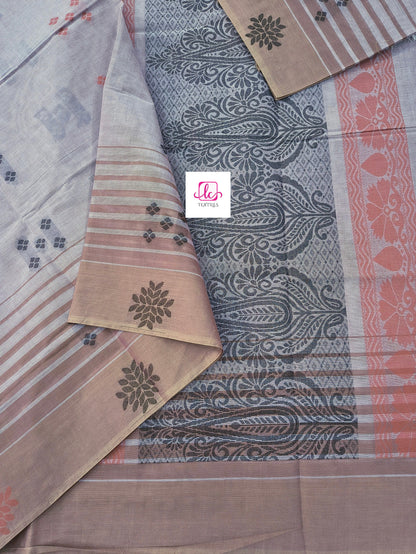 Negamam Cotton Saree Pastal maroon 
