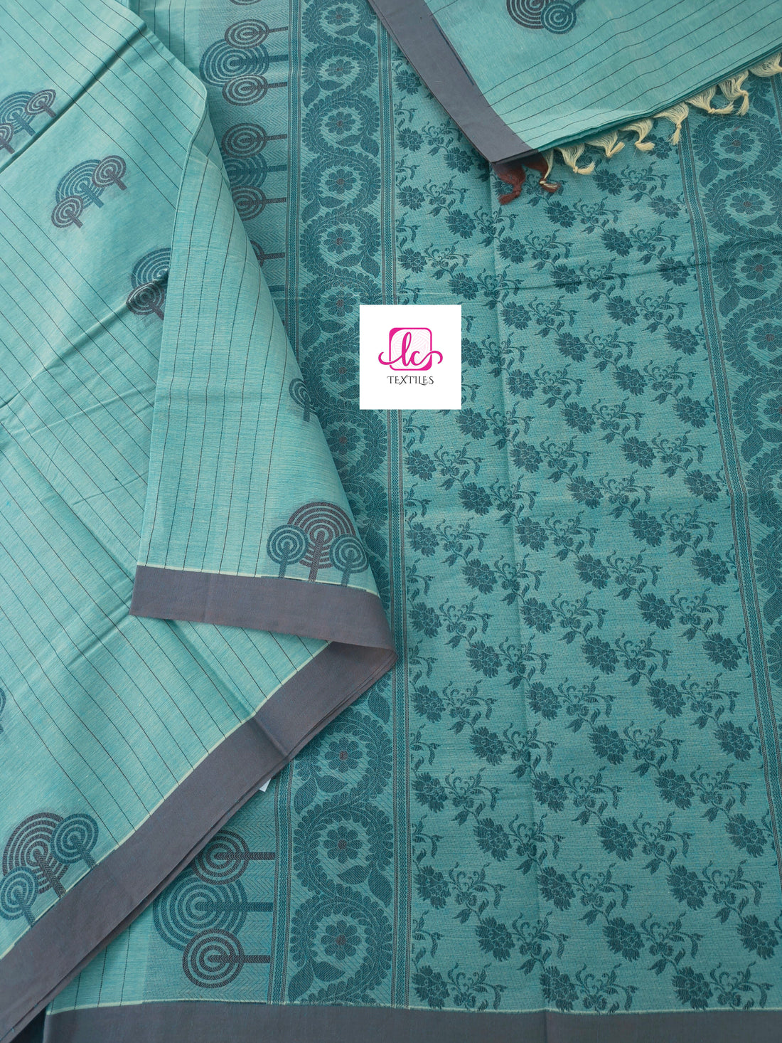 Negamam Cotton Saree Pastel Blue 