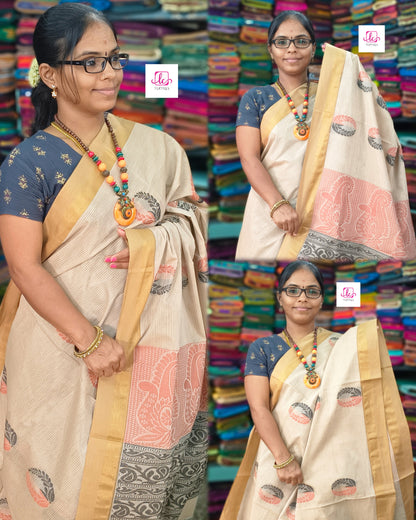 Negamam Cotton Saree Tussar 