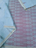 Negamam Cotton Saree - ocean blue grey- NC65