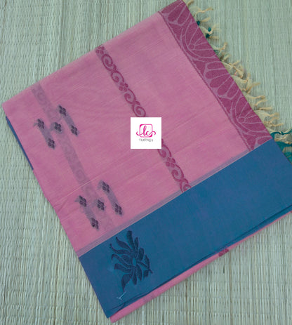 Negamam Cotton Saree pastel pink