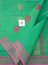 Negamam Cotton Saree parrot green