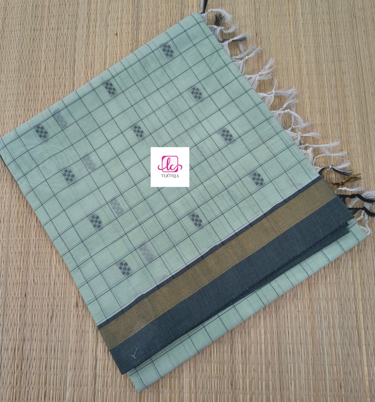 Negamam Cotton Saree Pista green