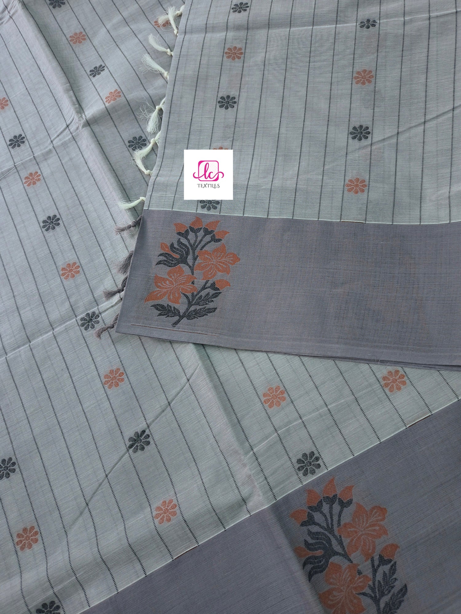 Negamam Cotton Saree grey 