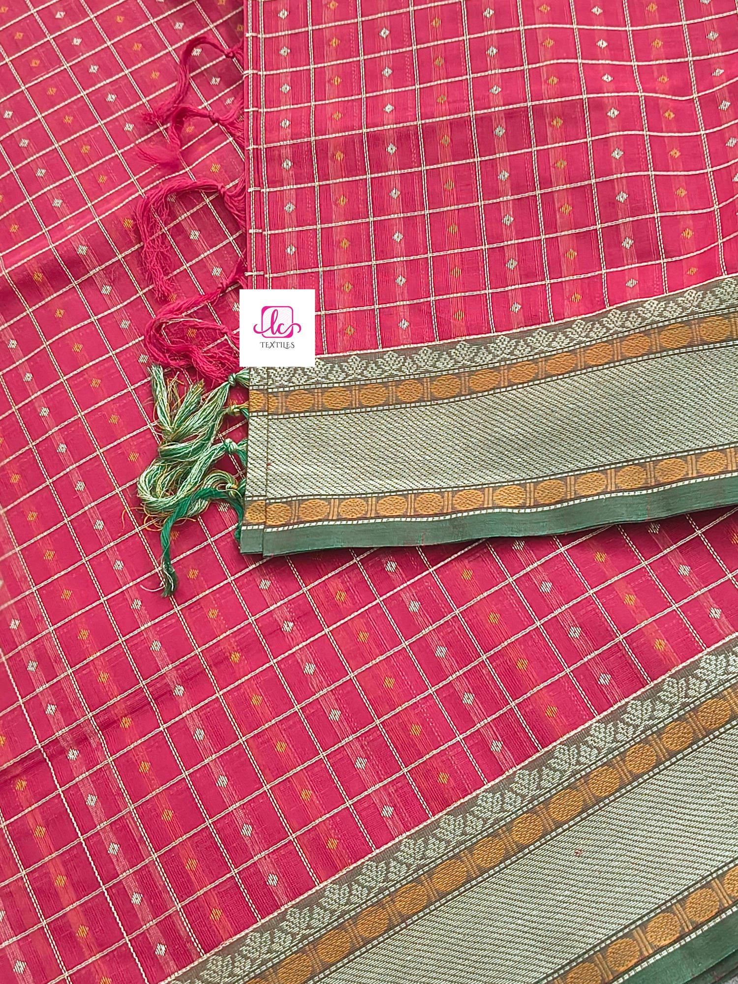 Shubhavastram Heritage Handwoven Cotton Lakshadeepam Red 