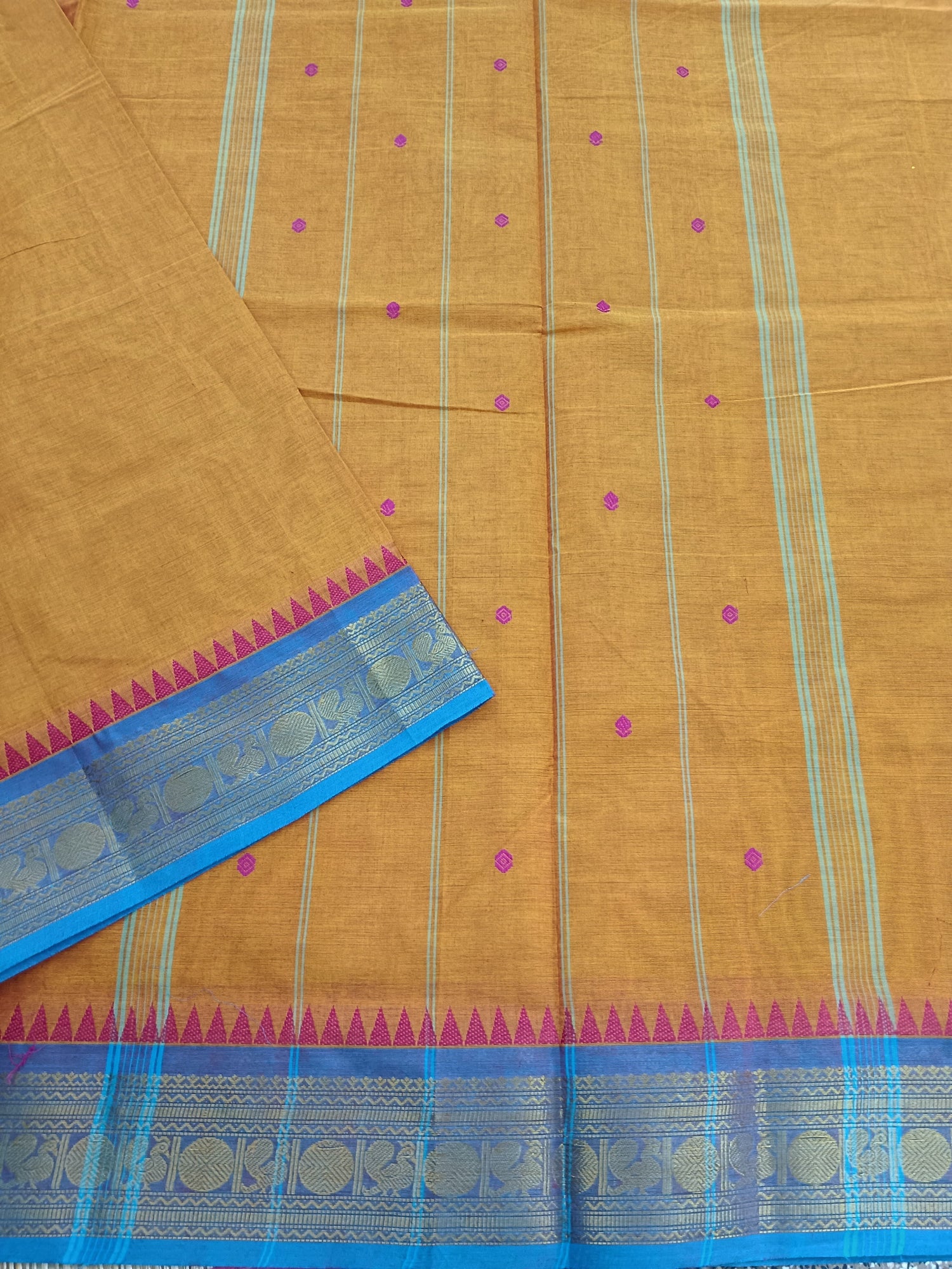 Kanchi Cotton - Festival Fusion -Yellow Mixed Pink- KCFB118