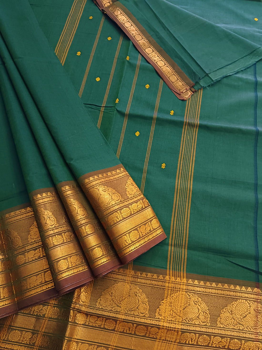 Kanchi Cotton - Festival Fusion -Dark Green- KCFB107