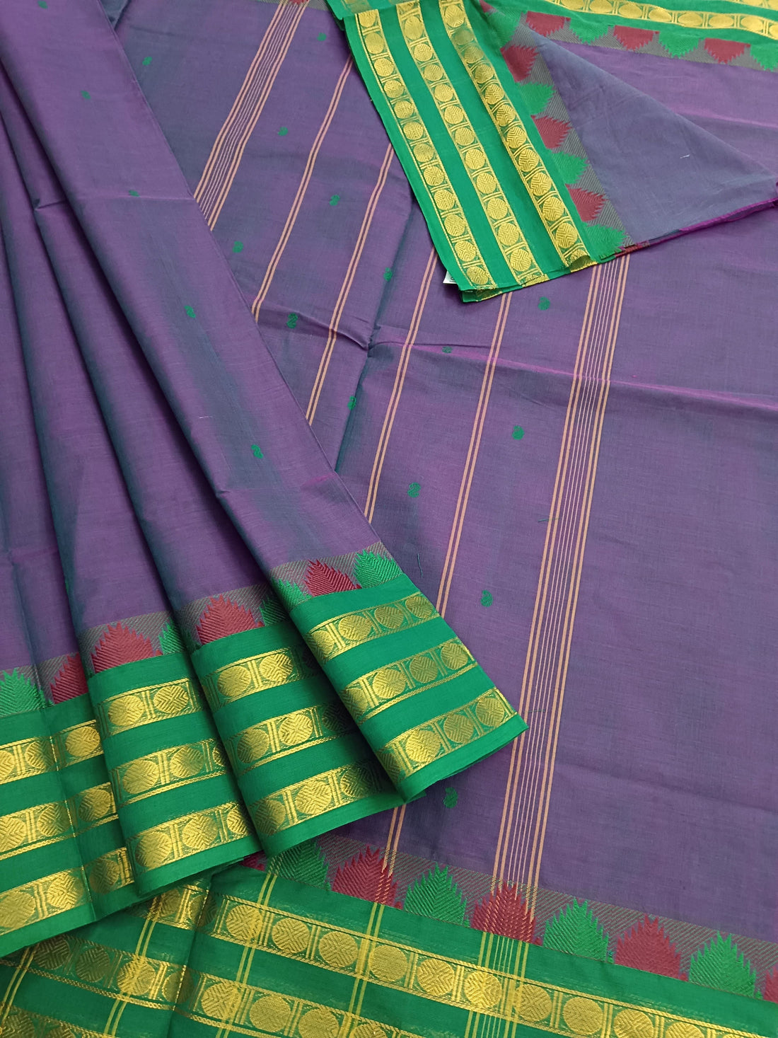 Kanchi Cotton - Festival Fusion -Pink Mixed Green- KCFB110