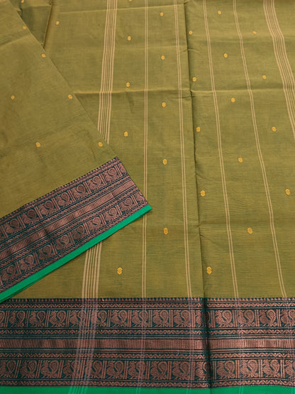 Kanchi Cotton - Festival Fusion -Yellow Mixed Green- KCFB112