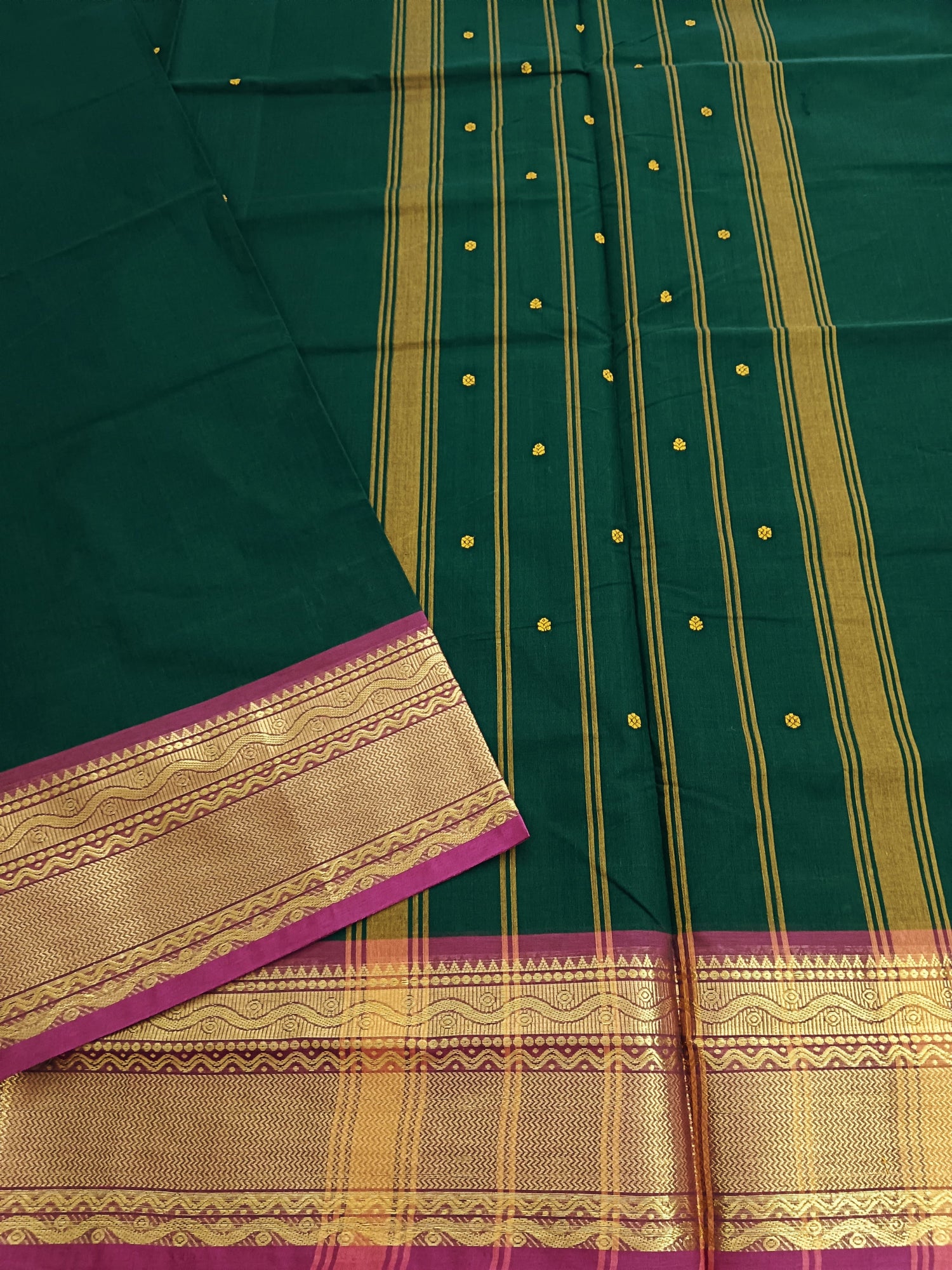 Kanchi Cotton - Festival Fusion -Dark Green- KCFB109
