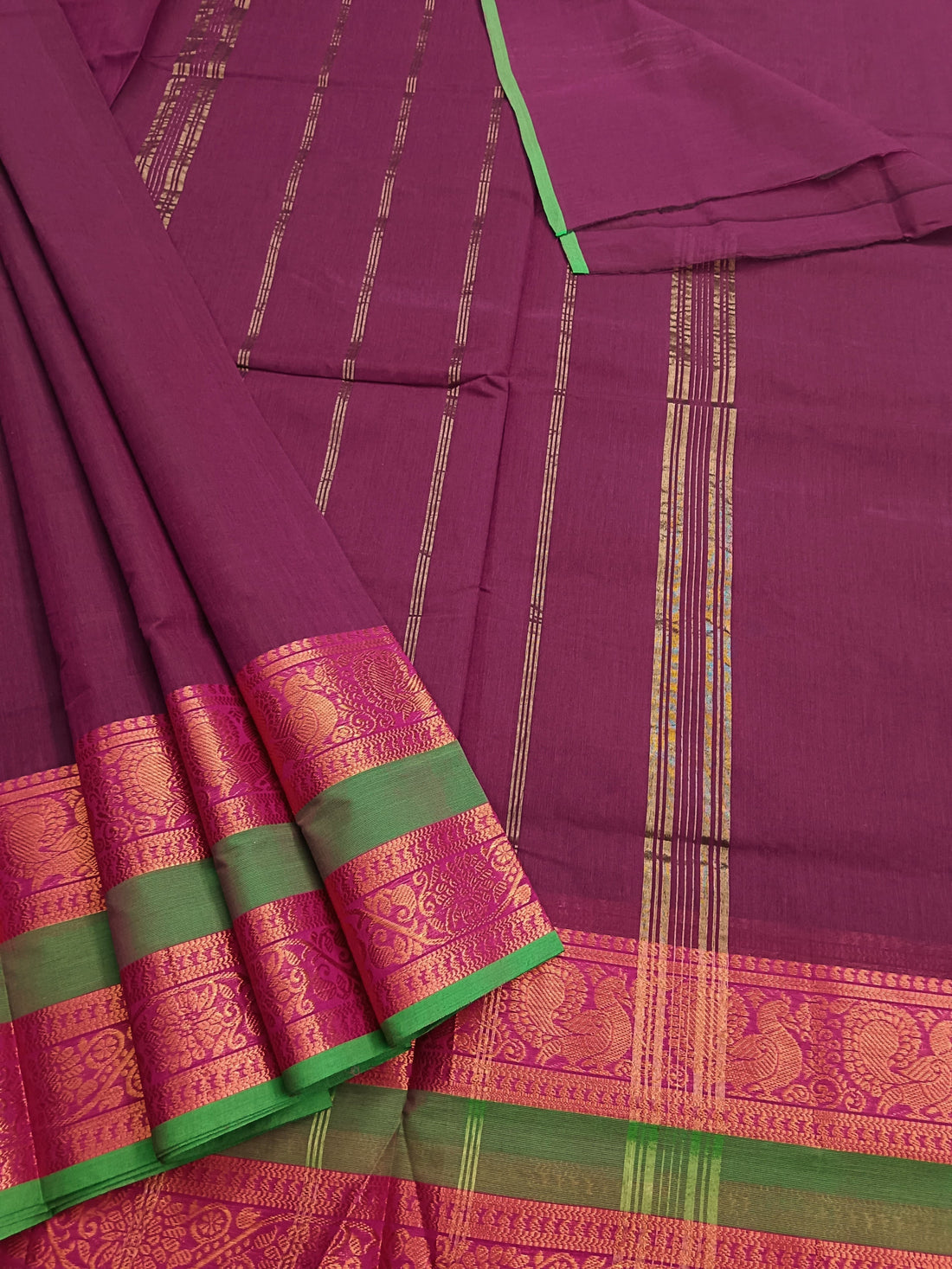 Kanchi Cotton - Festival Fusion -Redish mixed Mejantha- KCFP90