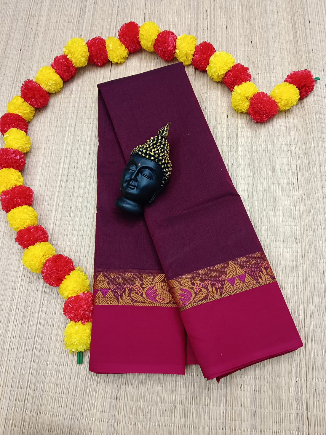 Chettinad Cotton - Daily Wear - Deep Red - CDW08